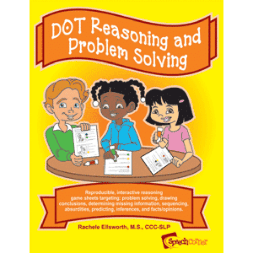 DOT Reasoning and Problem Solving workbook cover with three cartoon students