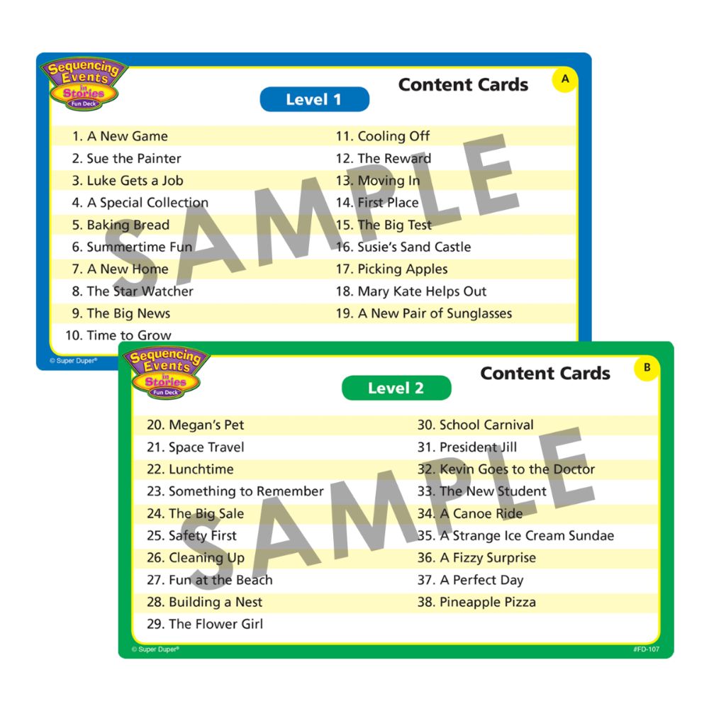 Sequencing Events in Stories Fun Deck®