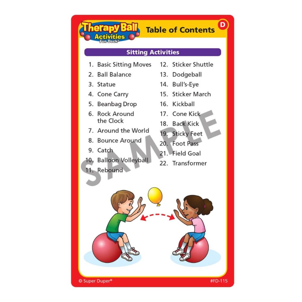Therapy Ball Activities Fun Deck®