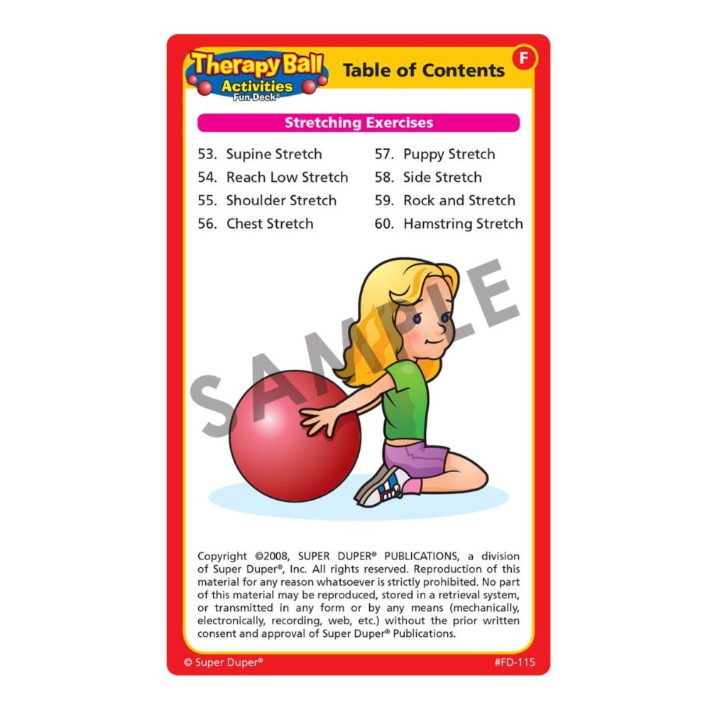 Therapy Ball Activities Fun Deck®