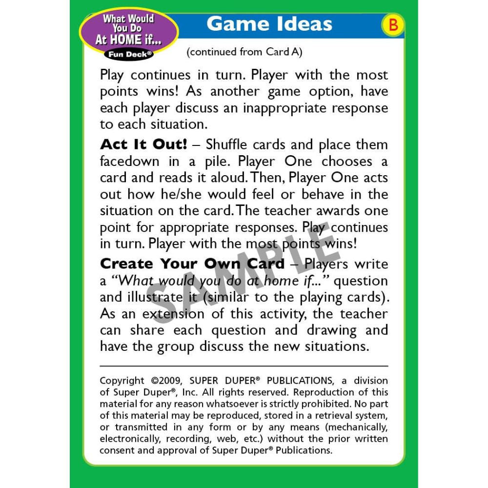 What Would You Do At Home If... Fun Deck
