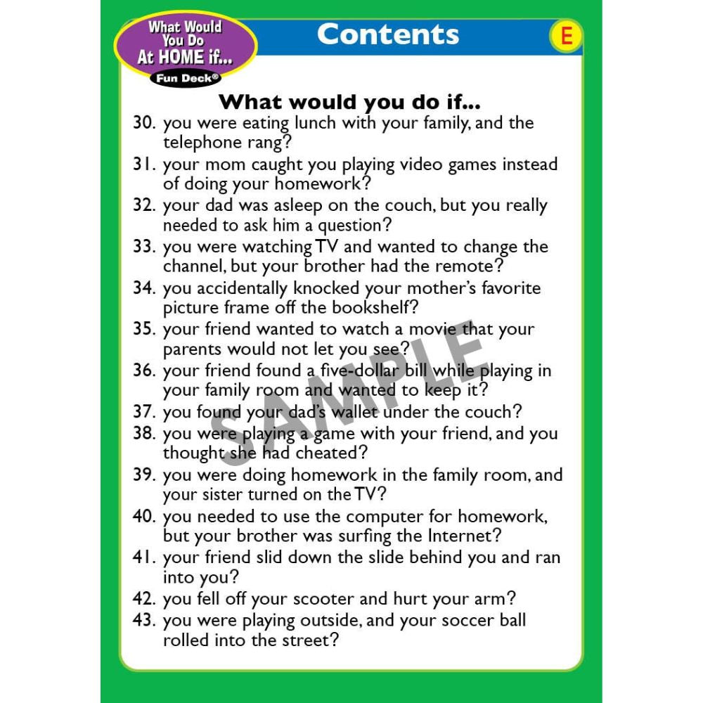 What Would You Do At Home If... Fun Deck