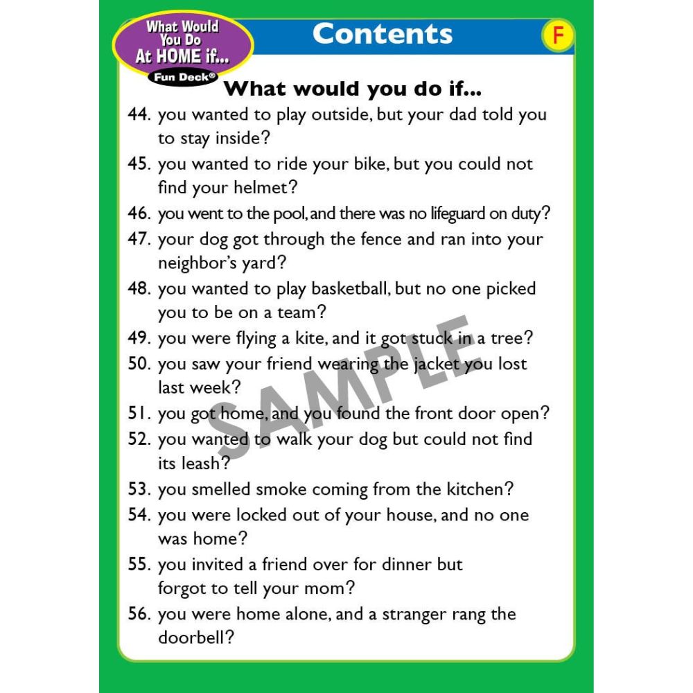 What Would You Do At Home If... Fun Deck