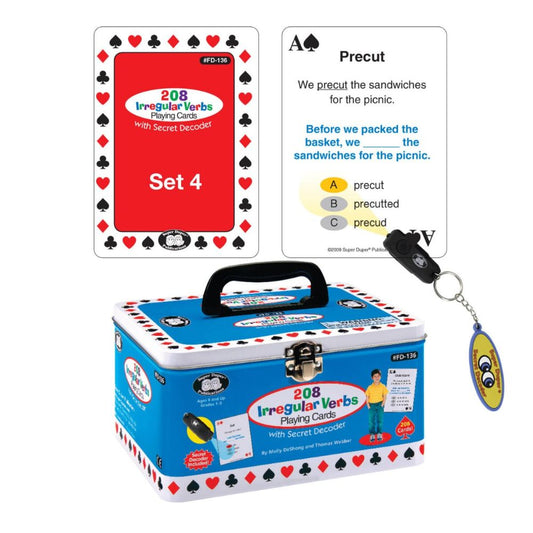 208 Irregular Verbs Playing Cards