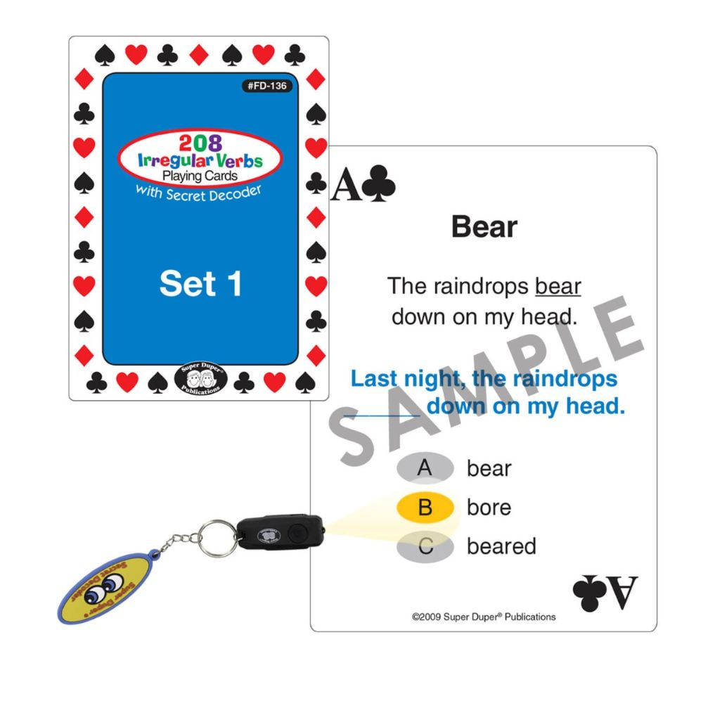 208 Irregular Verbs Playing Cards
