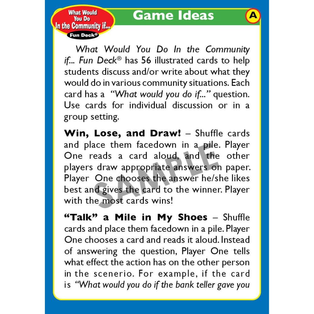 What Would You Do in the Community If... Fun Deck®