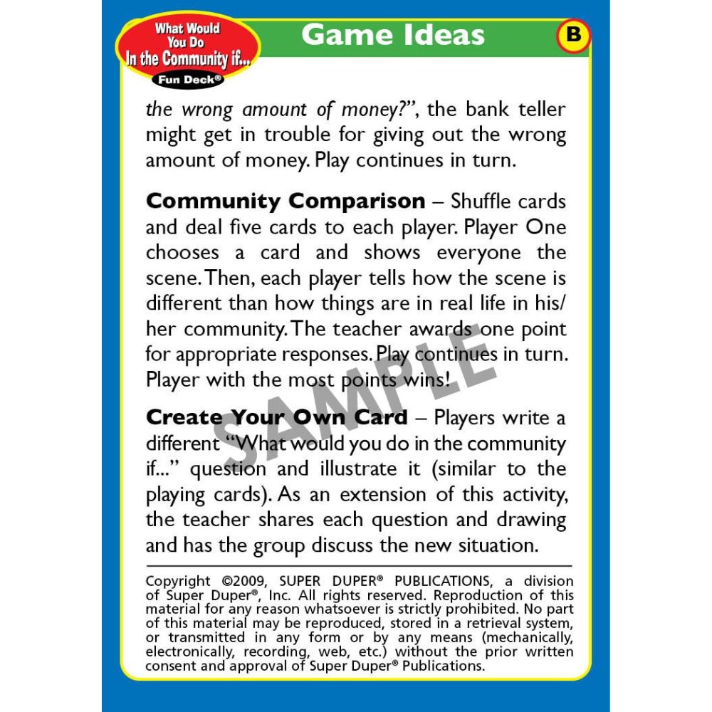 What Would You Do in the Community If... Fun Deck®
