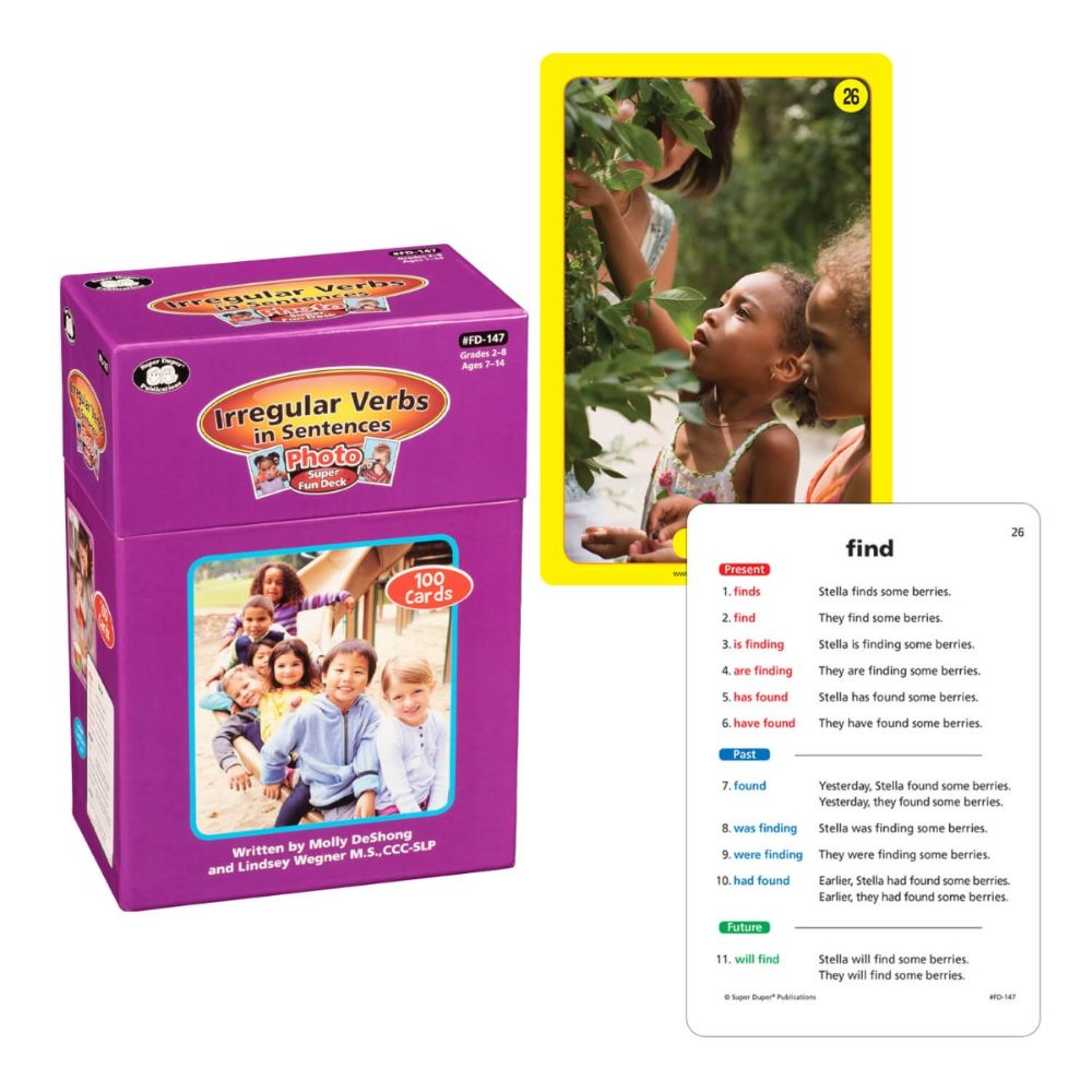 Irregular Verbs in Sentences Photo Super Fun Deck®