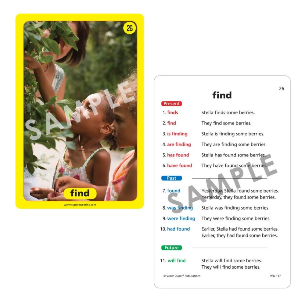 Irregular Verbs in Sentences Photo Super Fun Deck®