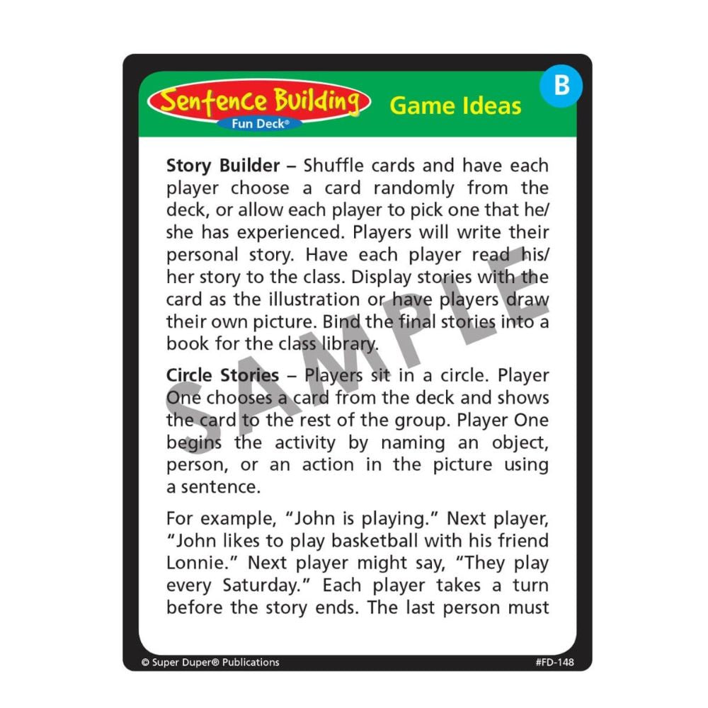 Sentence Building Fun Deck®