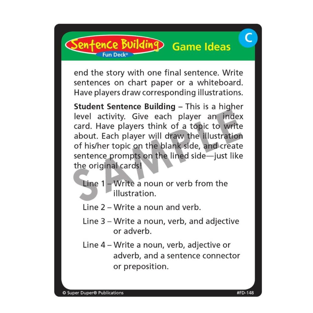 Sentence Building Fun Deck®