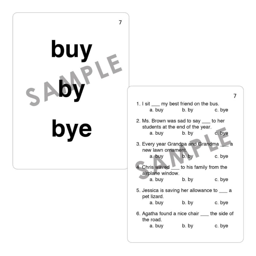 Homophones In Sentences Super Fun Deck®