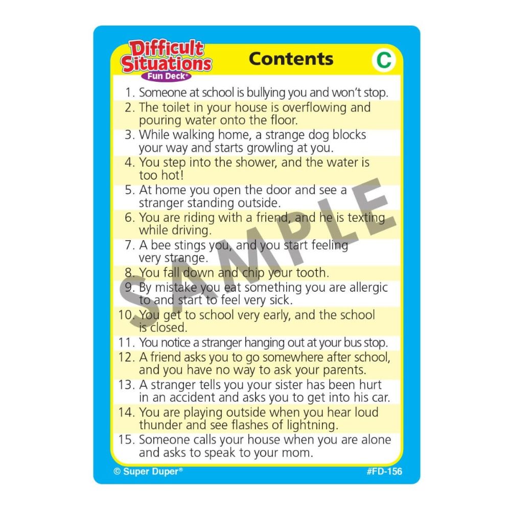 Difficult Situations Fun Deck