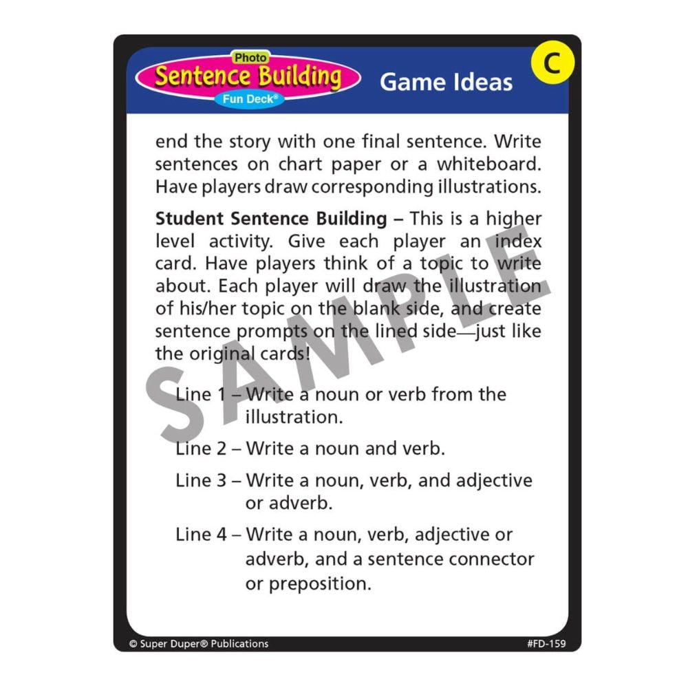 Photo Sentence Building Fun Deck®