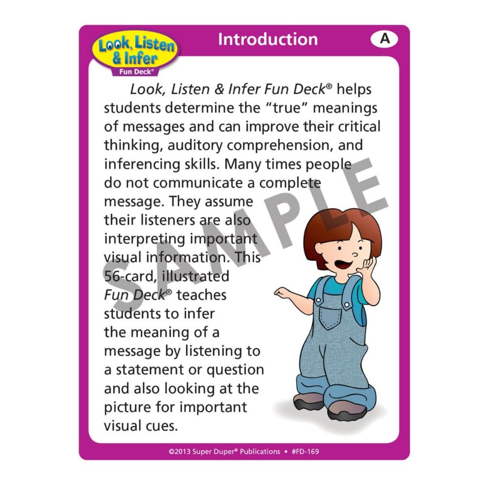 Look, Listen & Infer Fun Deck®
