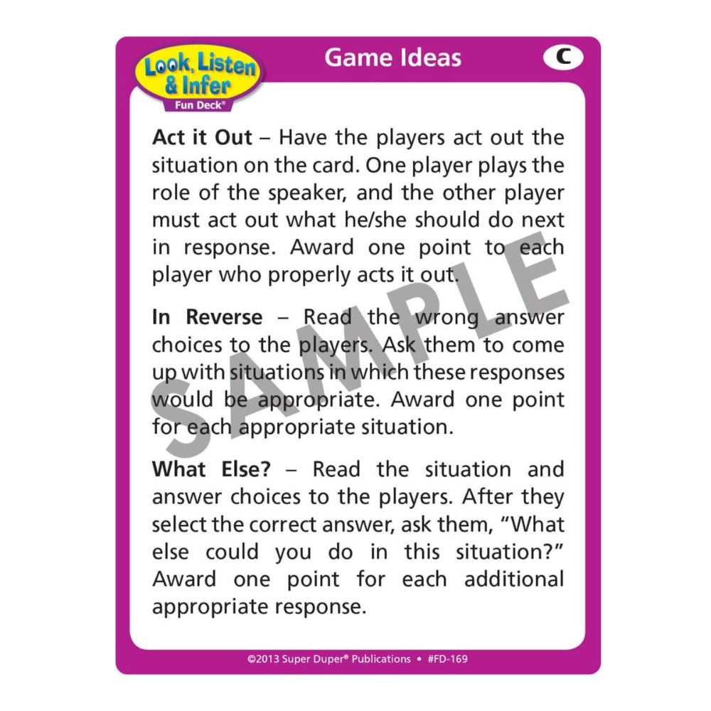 Look, Listen & Infer Fun Deck®