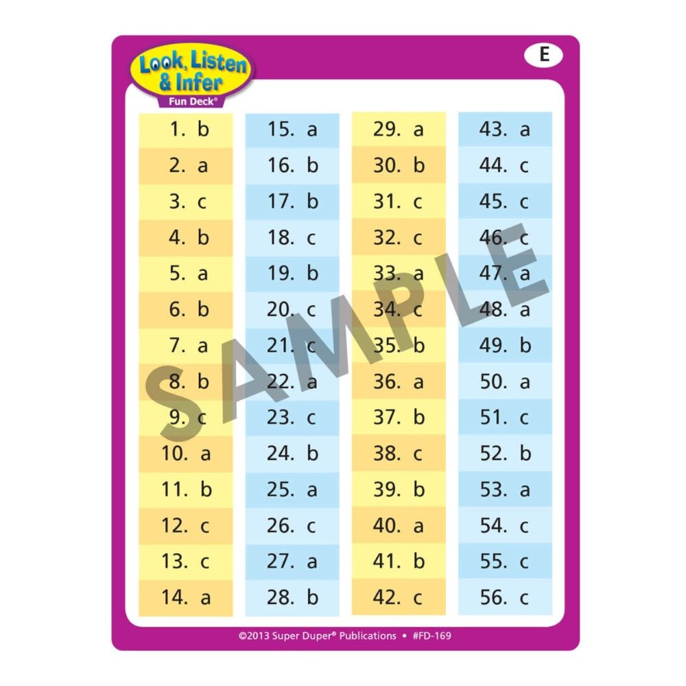 Look, Listen & Infer Fun Deck®