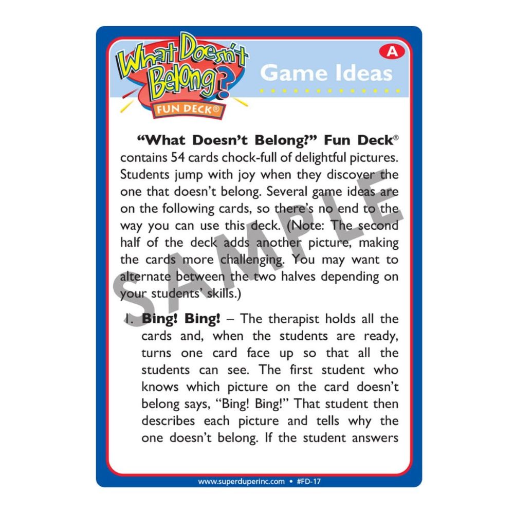 What Doesn't Belong? Fun Deck®