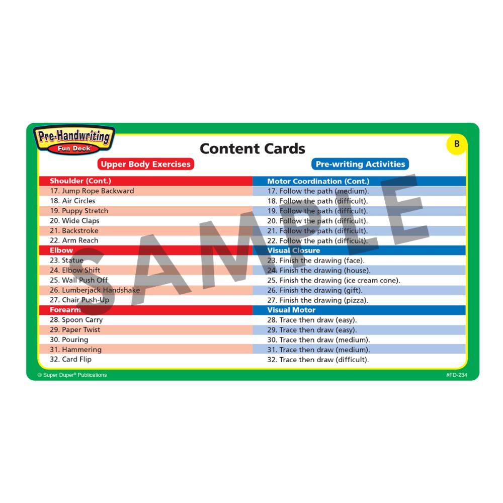 Pre-Handwriting Fun Deck®
