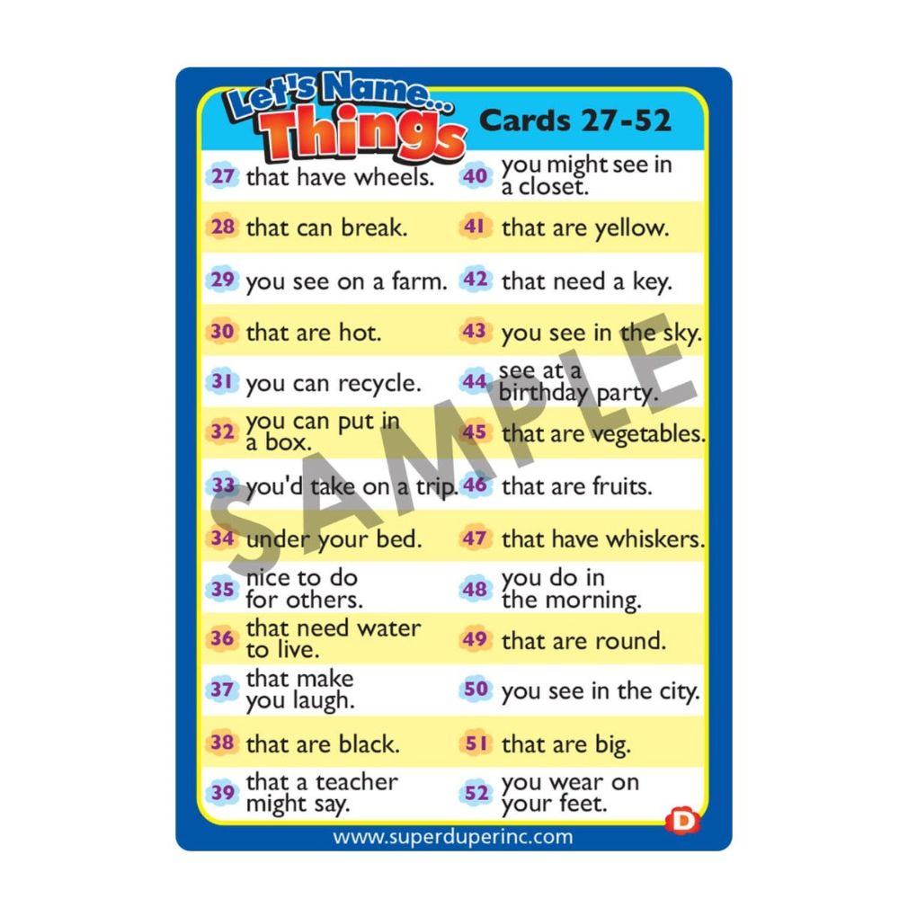 Let's Name... Things Fun Deck®