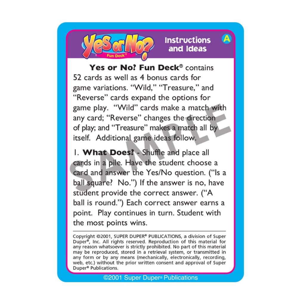 Yes Or No? Fun Deck®