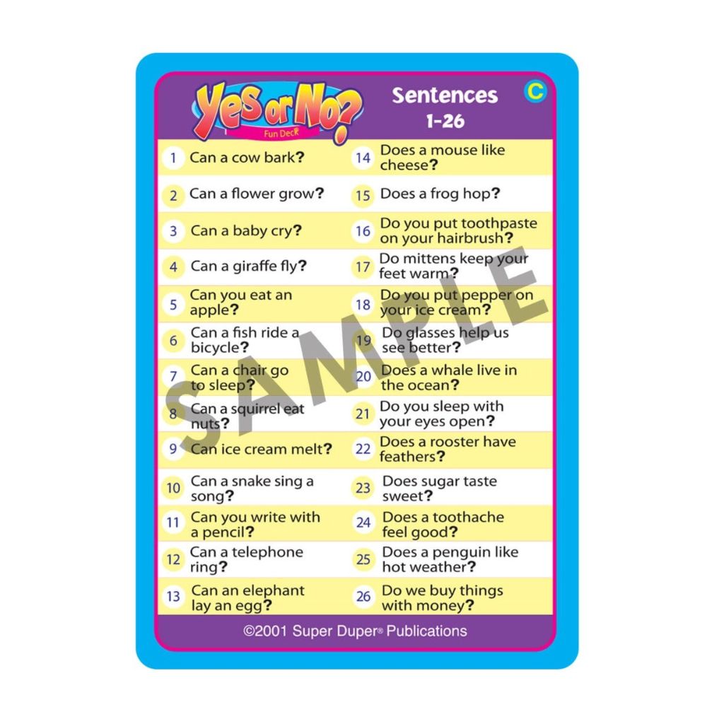 Yes Or No? Fun Deck®