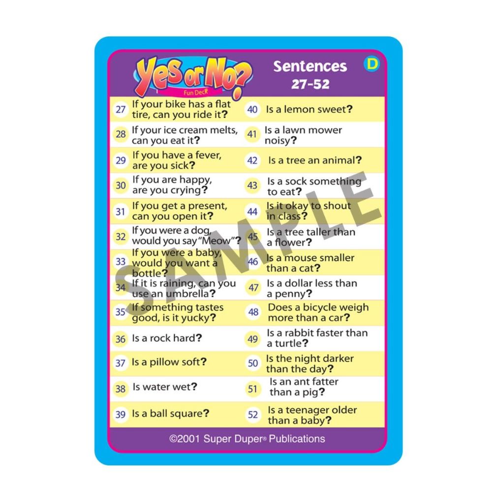 Yes Or No? Fun Deck®