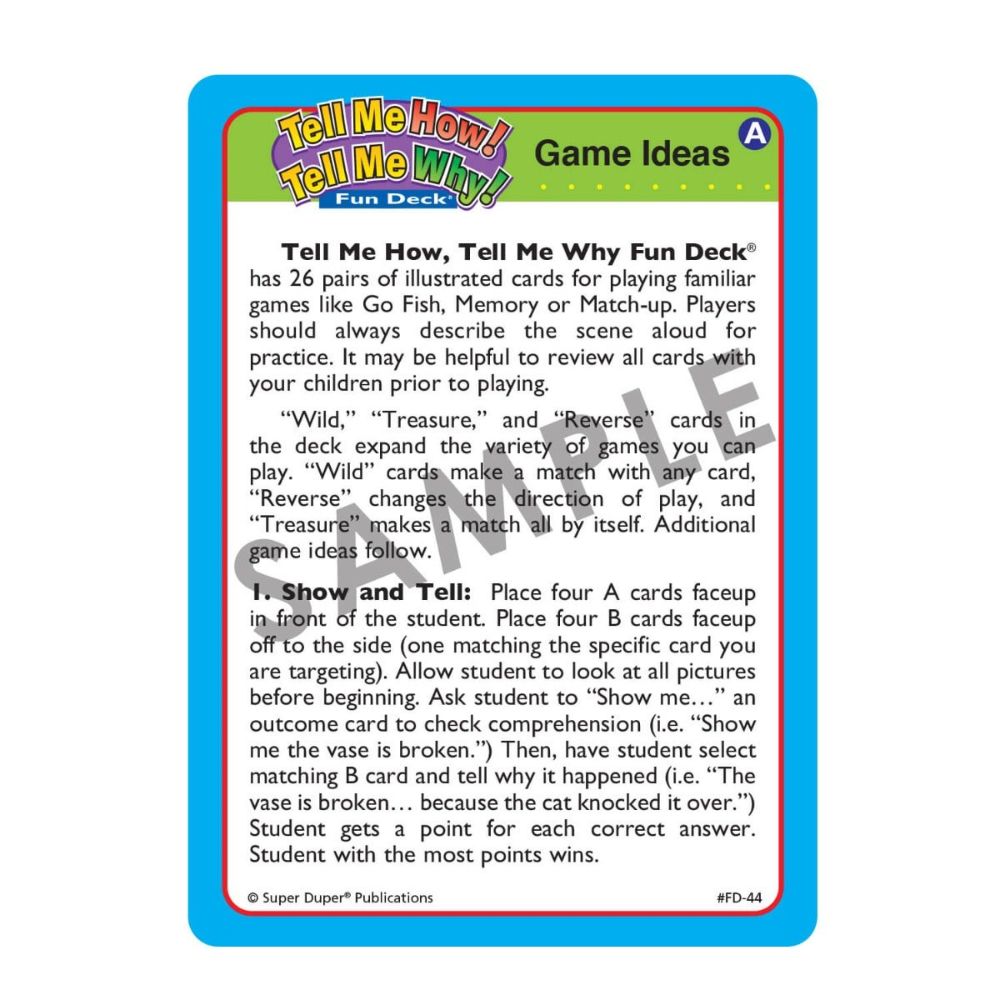 Tell Me How! Tell Me Why! Fun Deck®