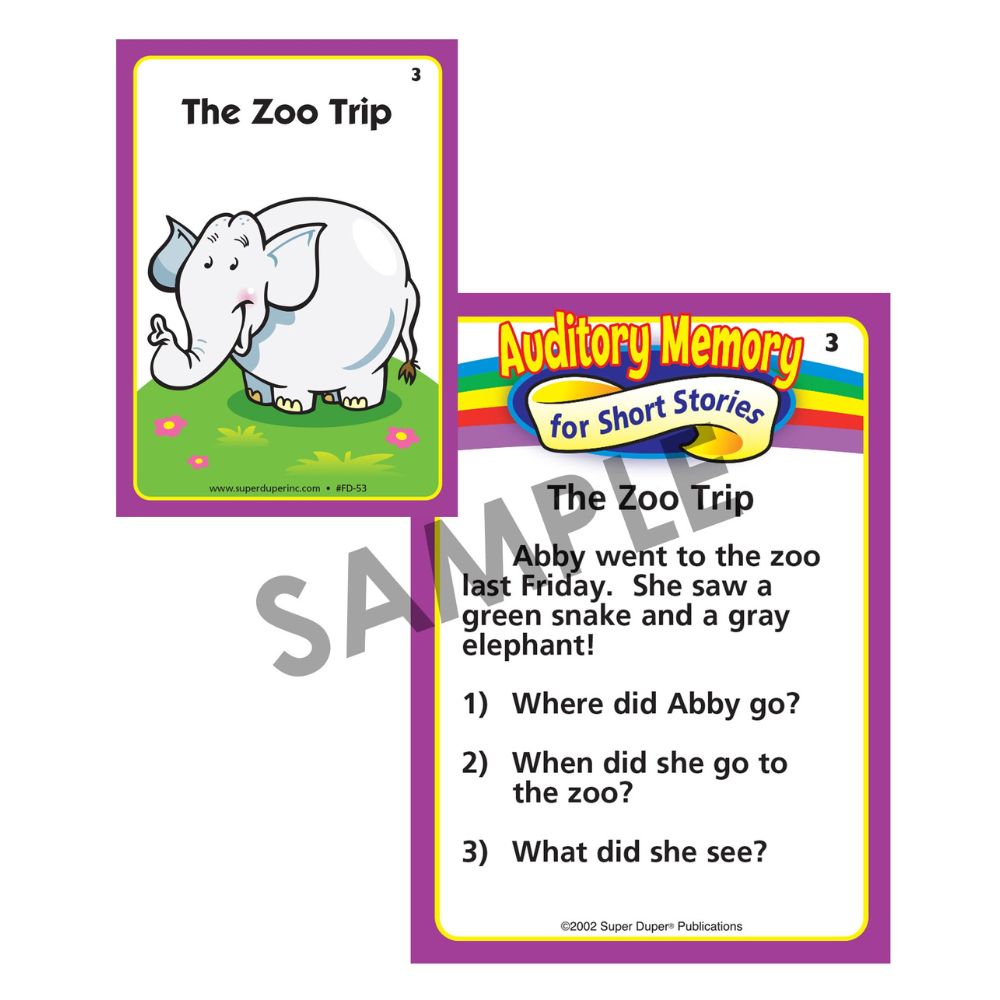 Auditory Memory For Short Stories Fun Deck