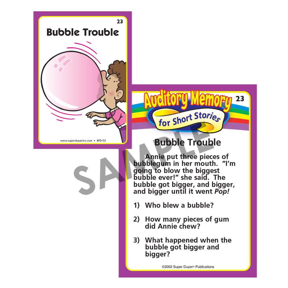 Auditory Memory For Short Stories Fun Deck