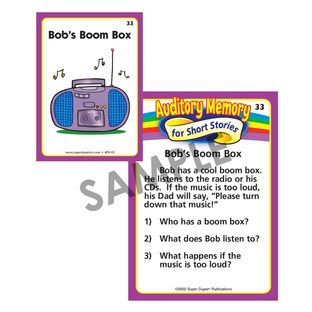 Auditory Memory For Short Stories Fun Deck