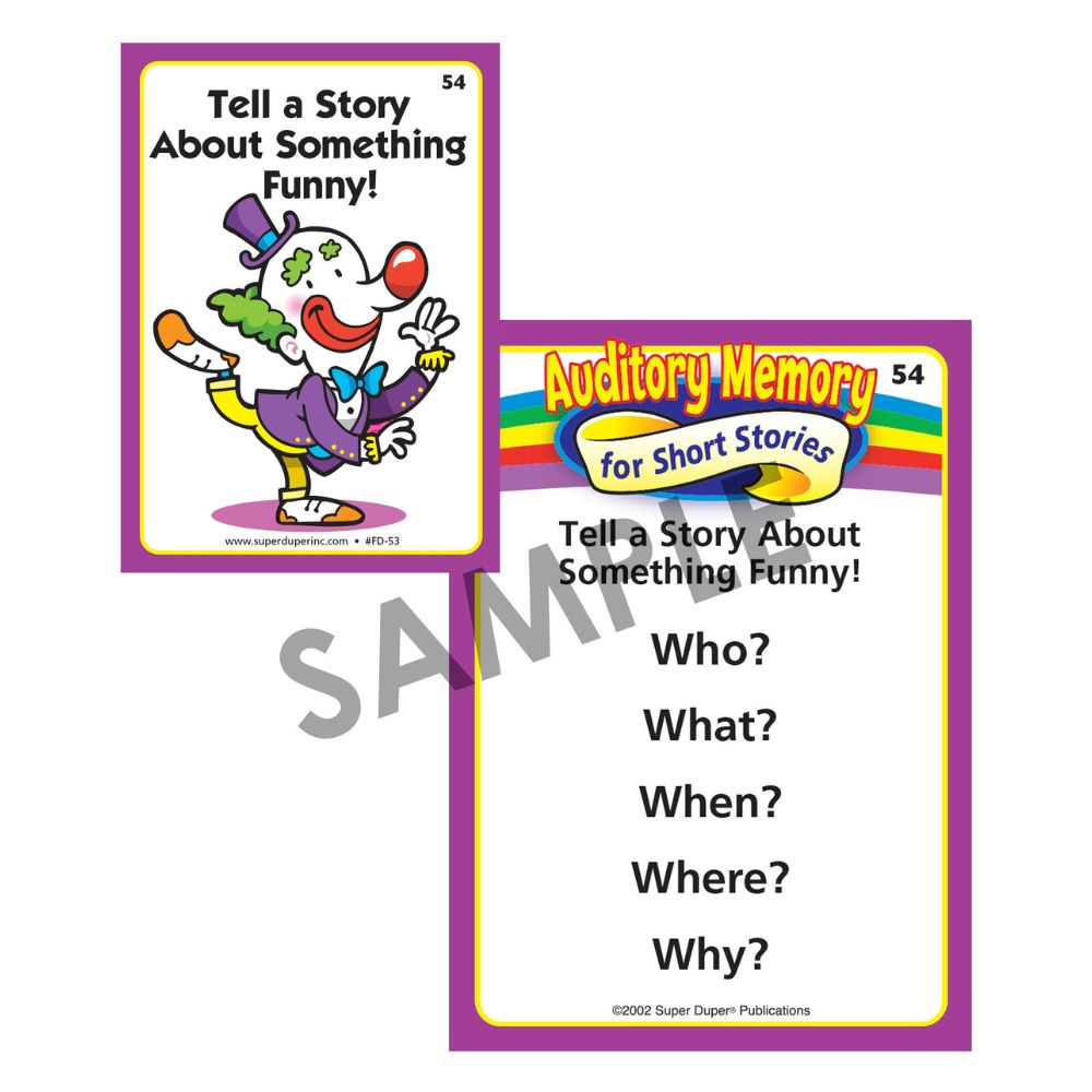 Auditory Memory For Short Stories Fun Deck