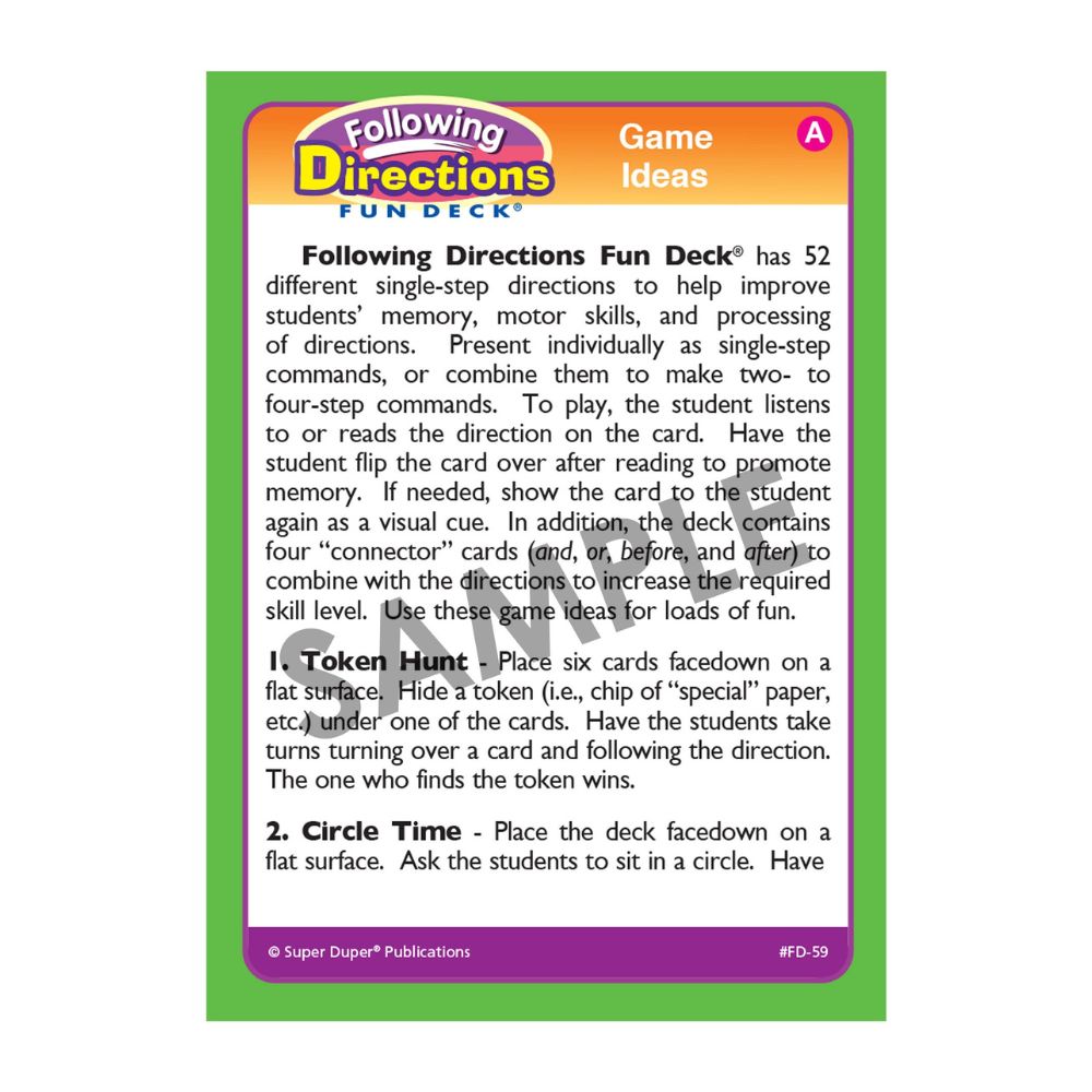 Following Directions Fun Deck®