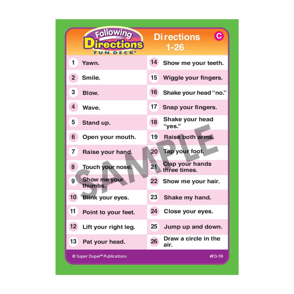 Following Directions Fun Deck®