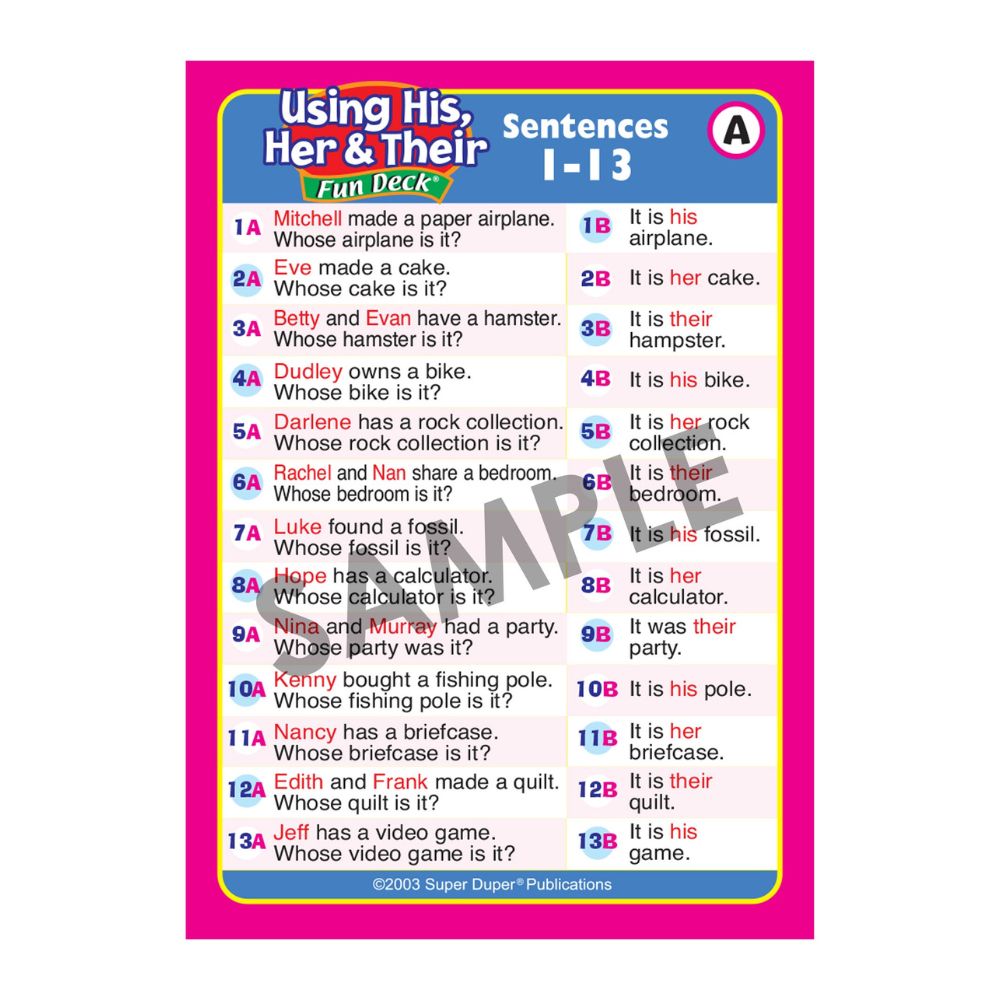 Using His, Her & Their Fun Deck®