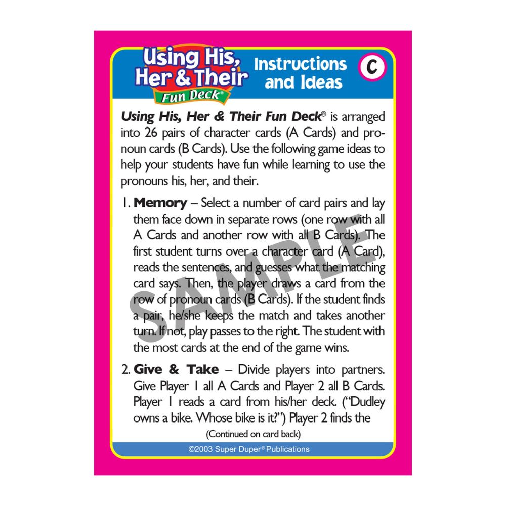 Using His, Her & Their Fun Deck®