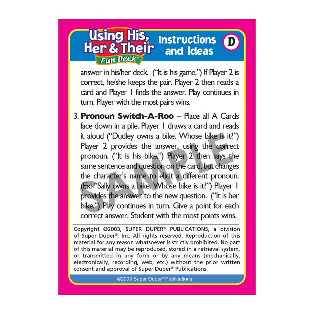 Using His, Her & Their Fun Deck®