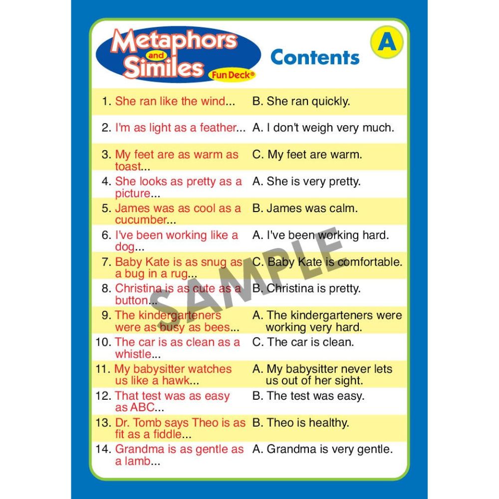 Metaphors & Similes Fun Deck®