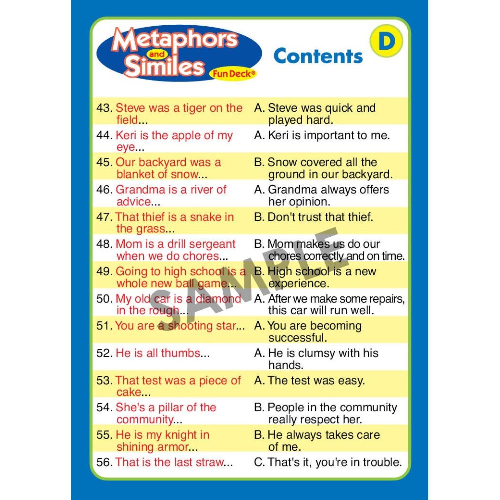 Metaphors & Similes Fun Deck®