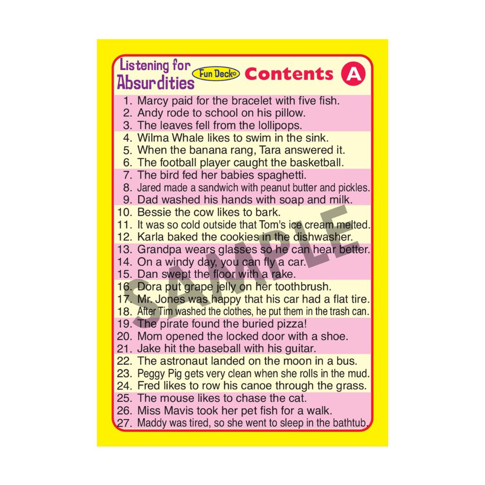 Listening For Absurdities Fun Deck®