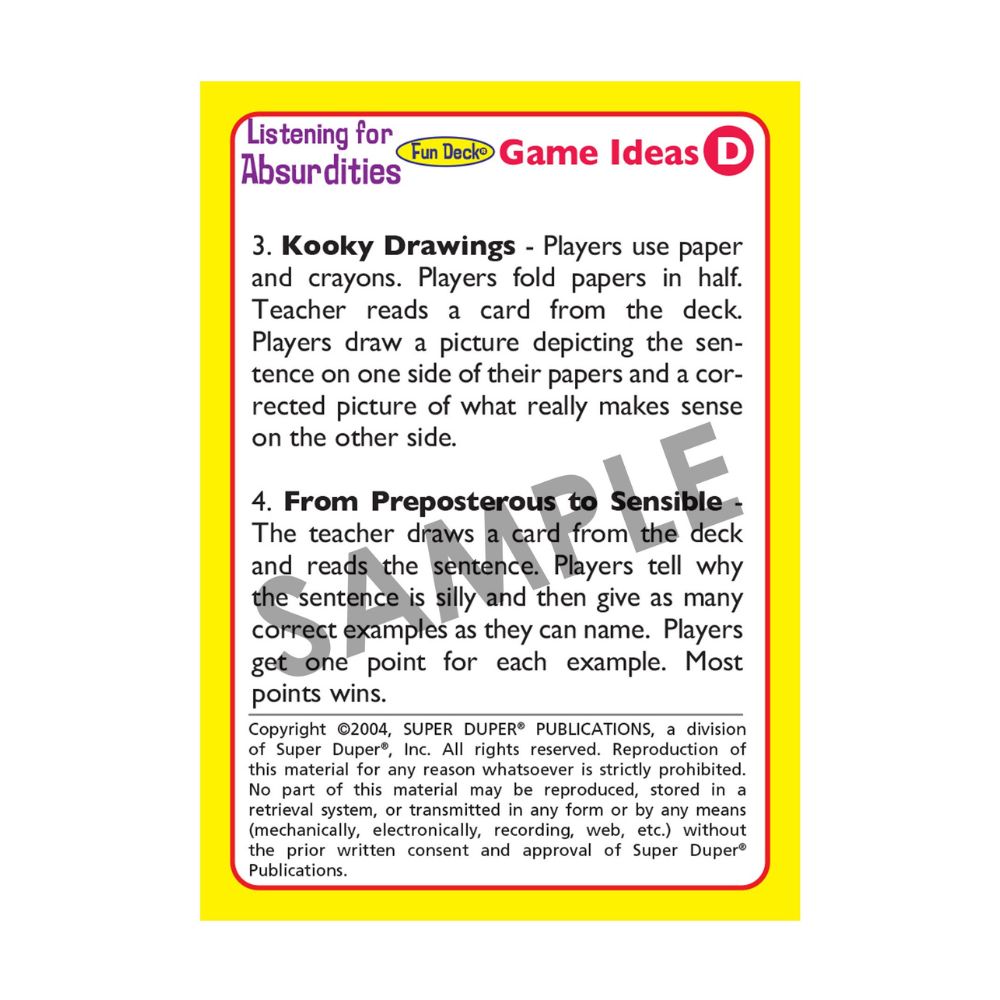 Listening For Absurdities Fun Deck®