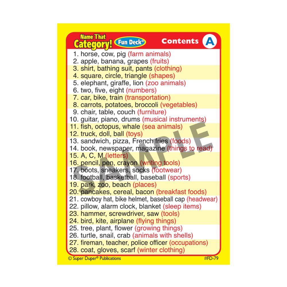 Name That Category! Fun Deck®