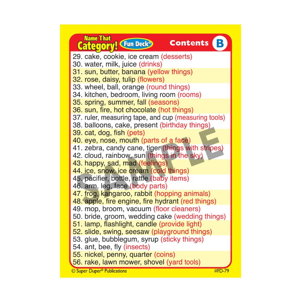 Name That Category! Fun Deck®