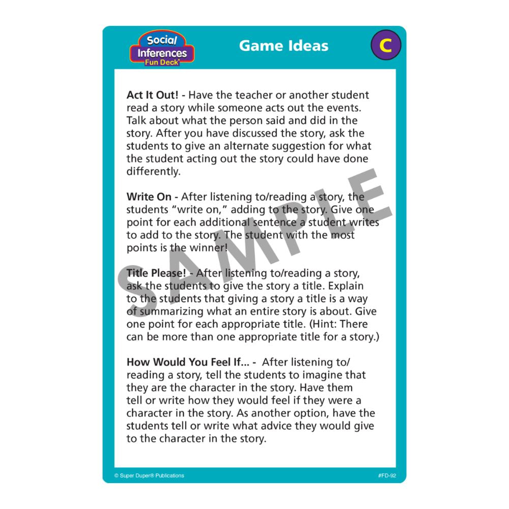 Social Inferences Fun Deck®