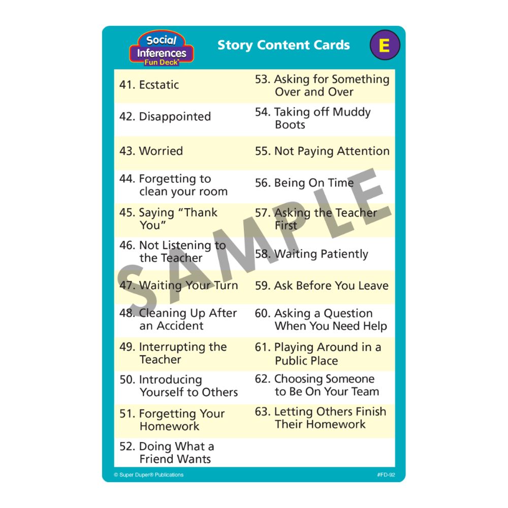 Social Inferences Fun Deck®