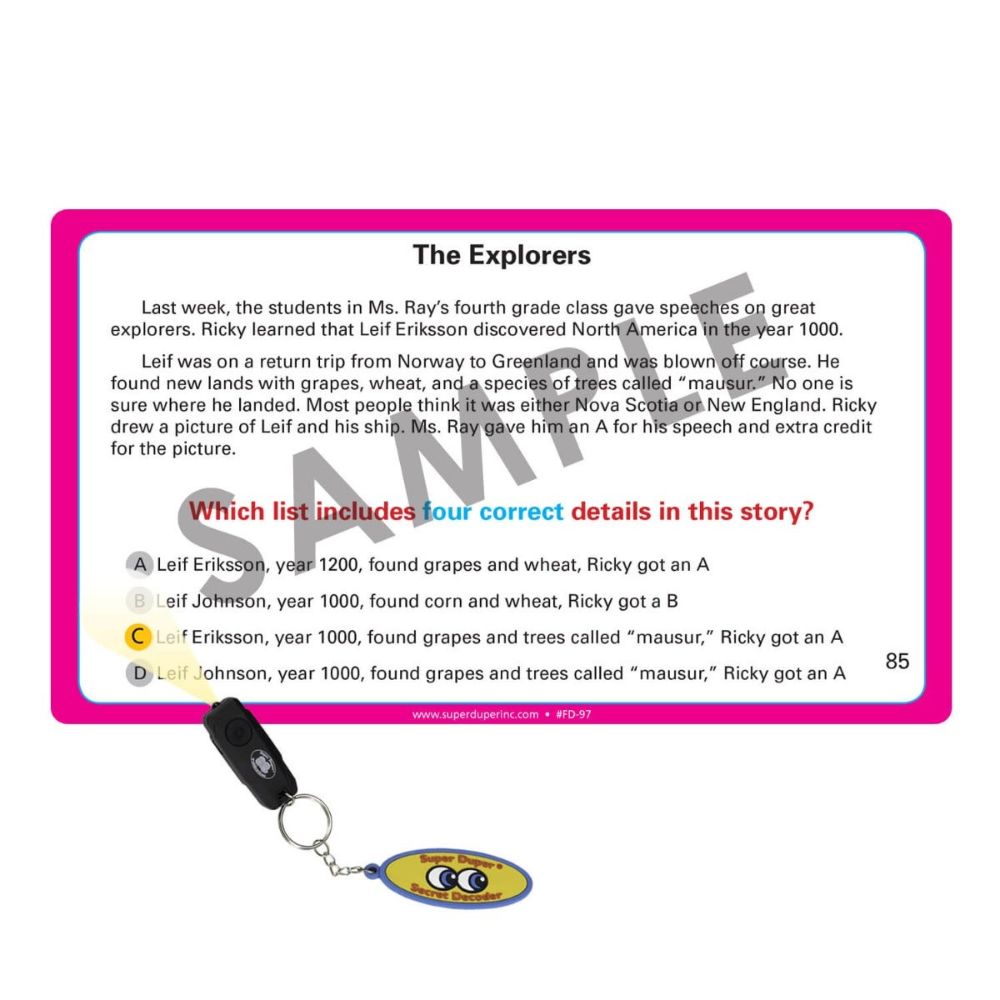 Reading For Details In Stories Fun Deck®