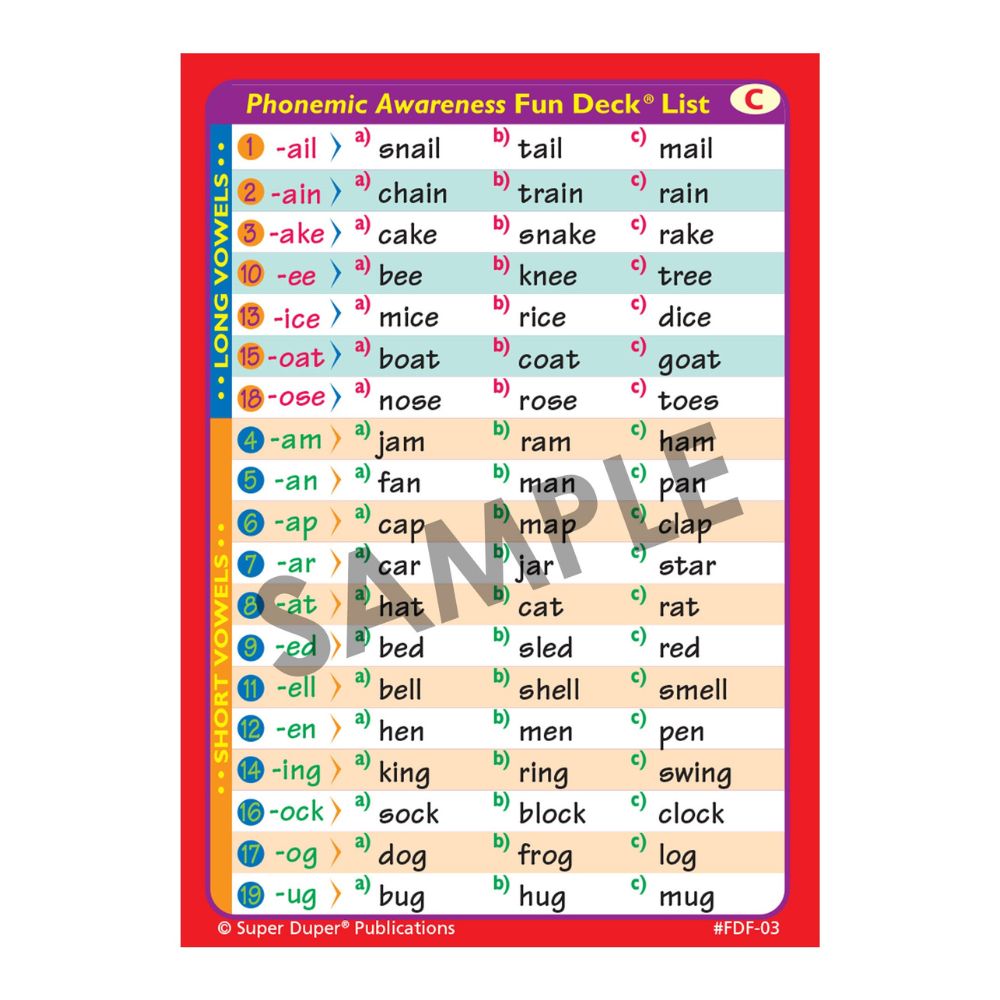 Phonemic Awareness Fun Deck®