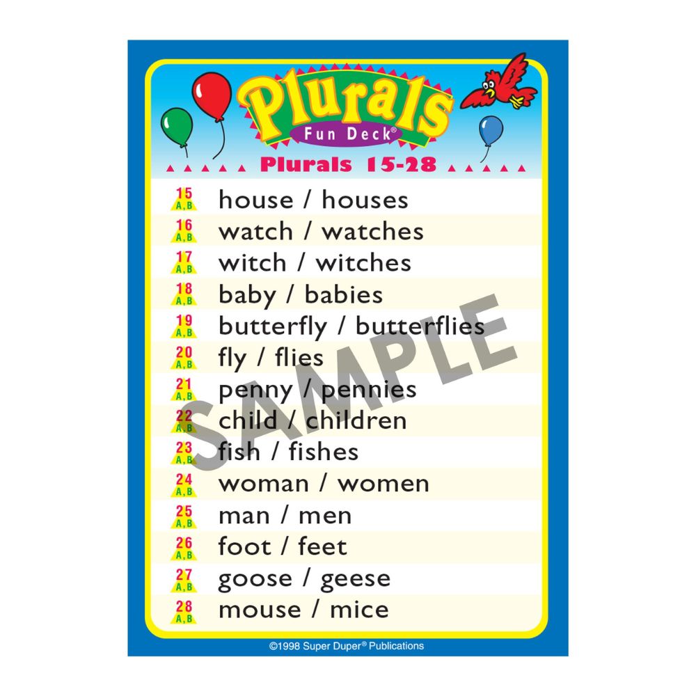 Plurals Fun Deck