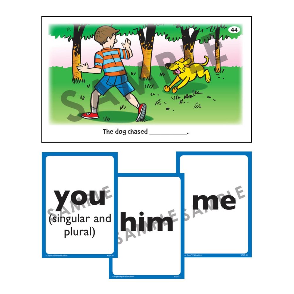 Funzee® Pronoun Throwdown Card Game, Game Board sample