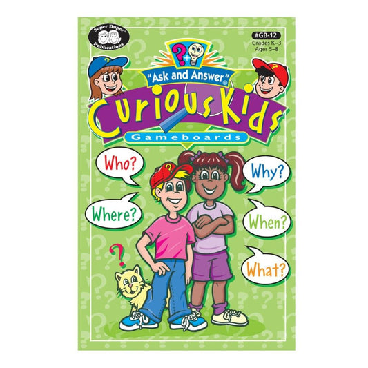 "Ask and Answer"® Curious Kids game boards, questioning game for practicing "WH" questions